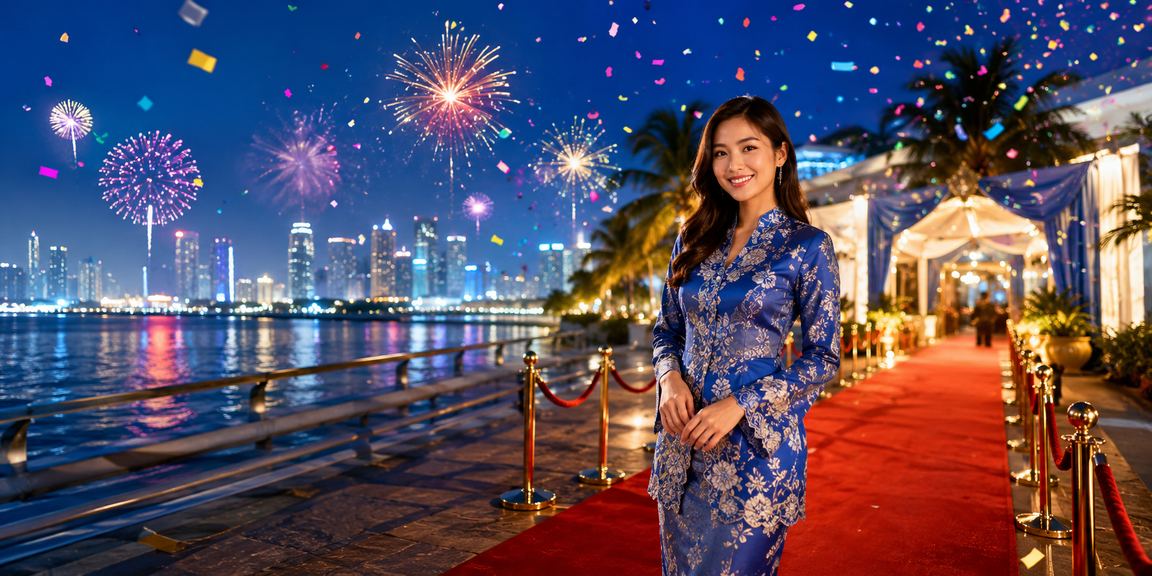 Wanita berbaju kurung menikmati platform taruhan kasino dalam talian di Johor